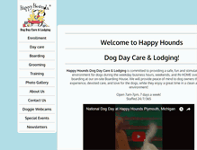 Tablet Screenshot of happyhoundsdaycare.com